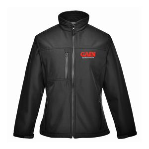 GAIN Equine Nutrition Charlotte Womens Black Softshell Jacket XL