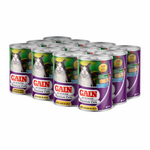 GAIN Premium Cuts Cat Food 12x400g