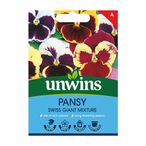 Unwins Pansy Swiss Giant Mix Seeds