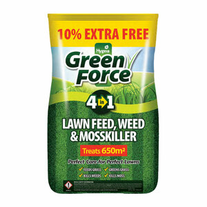 Greenforce 4in1 Lawn Feed Weed & MossKiller 650m2 (13Kg)