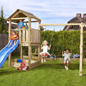 Jungle Gym House Complete Climbing Frame with Swing and Slide