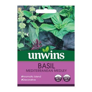 Unwins Herb Basil Mediterranean Medley Seeds
