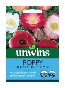 Unwins Poppy Shirley Double Mix Seeds