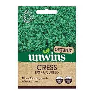 Unwins Cress Extra Curled - Organic Seeds