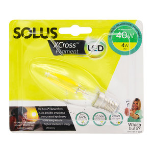 Solus 40W 5W SES Candle Xcross LED Bulb