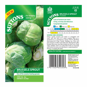 Suttons Seeds Brussel Sprouts Brendan F1