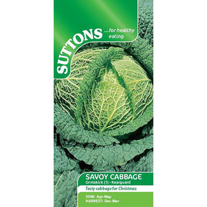 Suttons Seed Savoy Cabbage Ormskiri Rearguard
