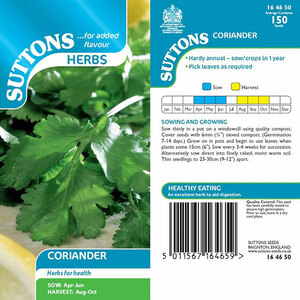 Suttons Seed Coriander