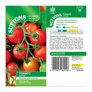 Suttons Tomato Seeds - Red Alert