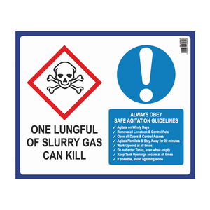 Danger Slurry Gases Farm Sign