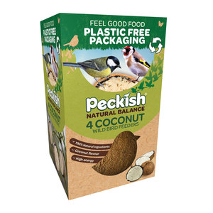 Peckish Natural Balance Coconut Feeder 4 Pack