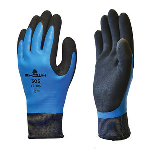 Carded Showa 306 Breathable Gloves Blue/Black 06/S
