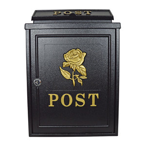 Postplus Gold Rose Diecast Post Box