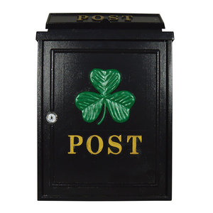 Postplus Green Shamrock Diecast Post Box