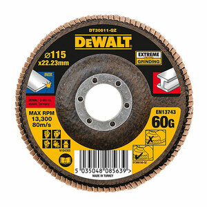 DEWALT Extreme Flap Disc 115mm x 22.2mm