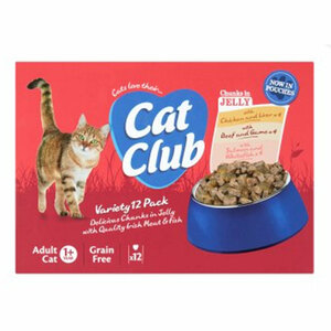 Cat Club Chunks Jelly 100g 12pk