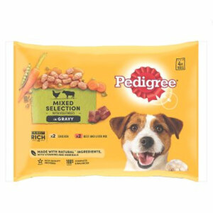 Pedigree Dog Food Pouches Mixed Selection in Gravy 4x100g