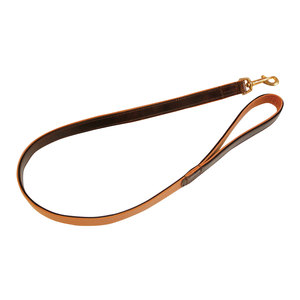 Chanelle Pet Leather Padded Lead Brown