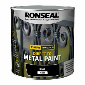 Ronseal Direct to Metal Paint Black Matt