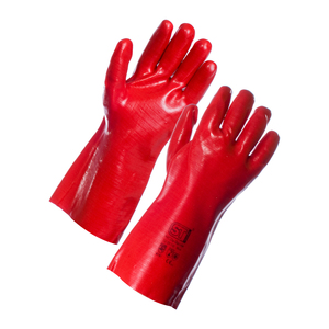 PVC Gauntlet Glove Red 14in