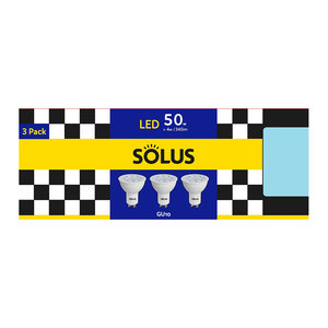 Solus GU10 LED 50W Non Dimm 3 Pack